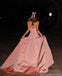 Gorgeous Pink A-line Strapless Long Party Prom Dresses Ideas,Evening Gowns,13898