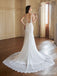 Sexy Mermaid V-neck Open Back Handmade Lace Wedding Dresses,WD810