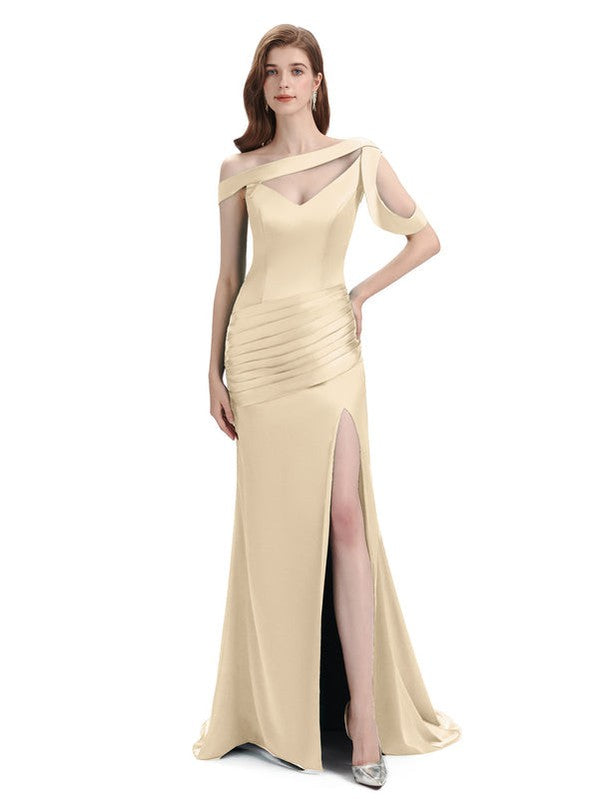 custom made bridesmaid dresses online Mismatched Sexy Mermaid Cheap Online, B – SposaDresses and couture construction pmd Color:Pale Champagne Long Sleeve Cut Out