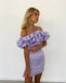 Sexy Sheath Lavender Off Shoulder Short Prom Homecoming Dresses Online,CM967
