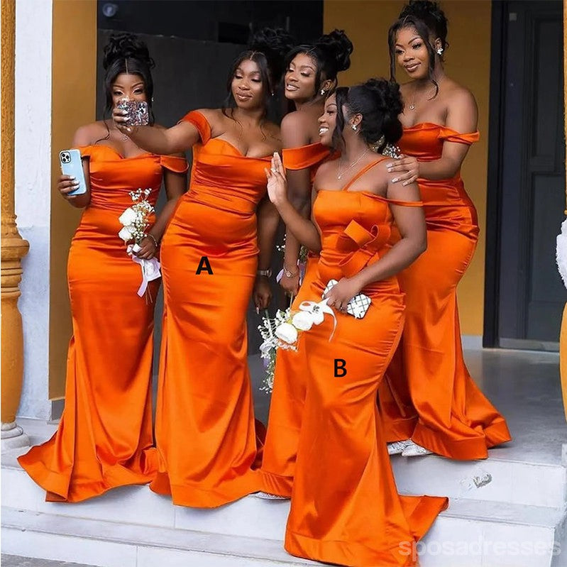 Mismatched Mermaid Maxi Long Bridesmaid Dresses For Wedding,WG1794