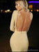 Sexy Yellow Mermaid Long Sleeves V-neck Side Slit Maxi Long Party Prom Dresses,13293