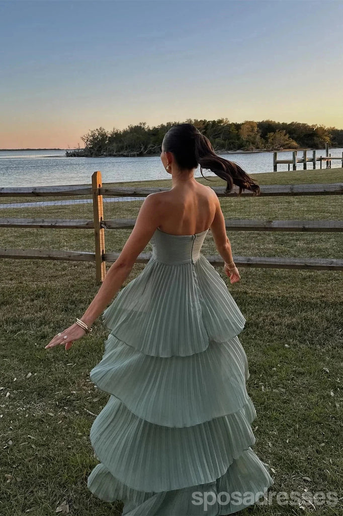 Sexy Green A-line Sweetheart Maxi Long Party Prom Dresses,Evening Dress,13538