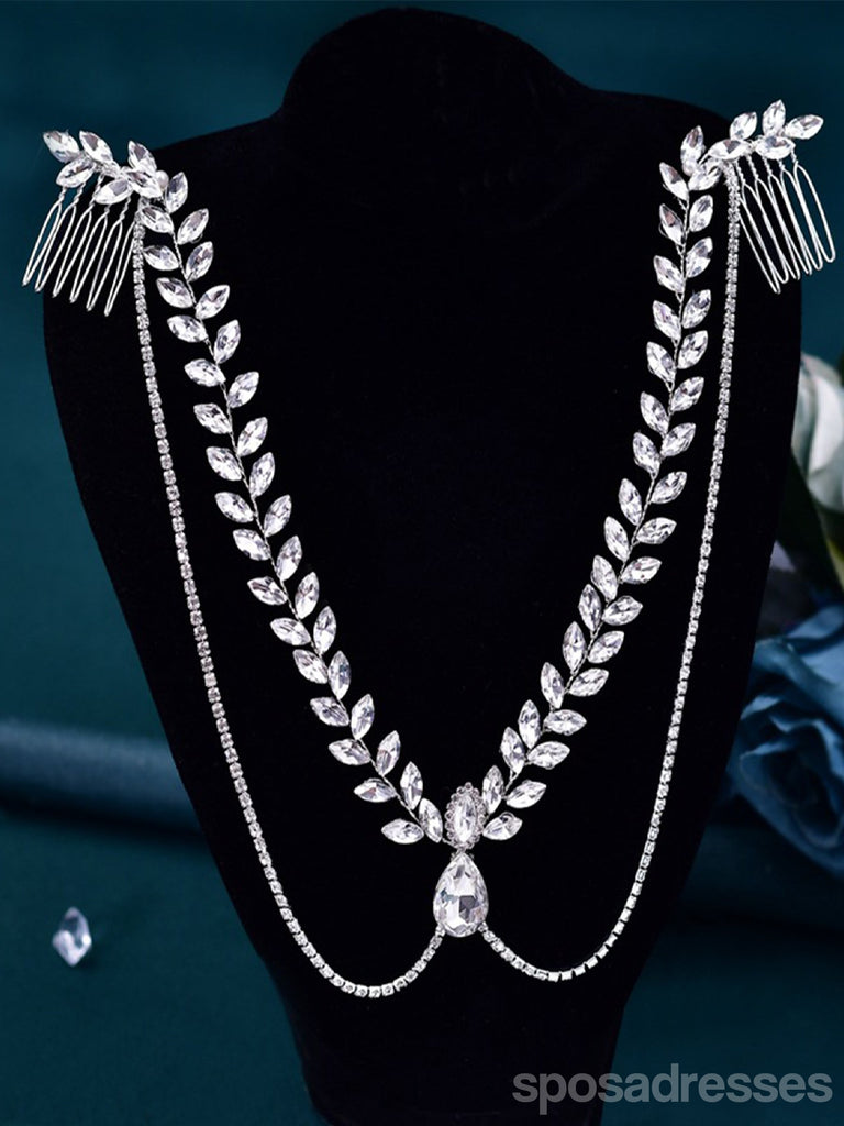 Sparkly Forehead Hair Accessories Forehead Chain Handmade Rhinestone Hair Comb, HP524