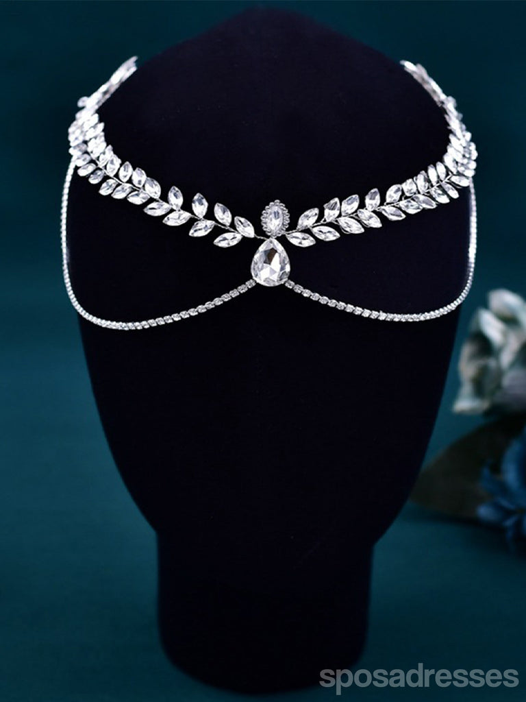 Sparkly Forehead Hair Accessories Forehead Chain Handmade Rhinestone Hair Comb, HP524