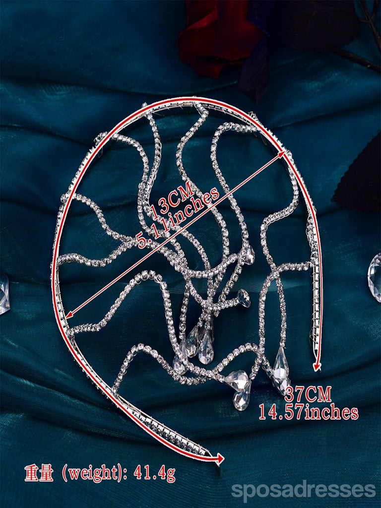 Sparkly Bridal Headwear Rhinestone Head Chain Headband Accessories Handmade Forehead Hair Chain, HP467