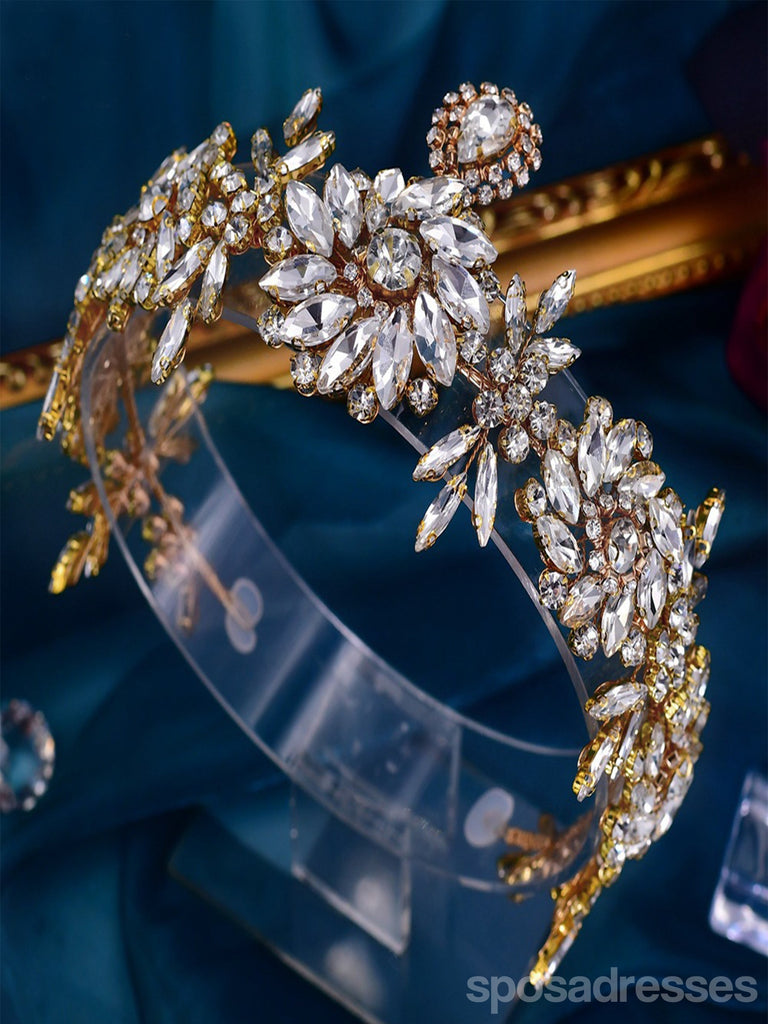 Sparkly Heavy Industry Creative 3D Rhinestone Flower Headband Wedding Dress Accessories, HP440