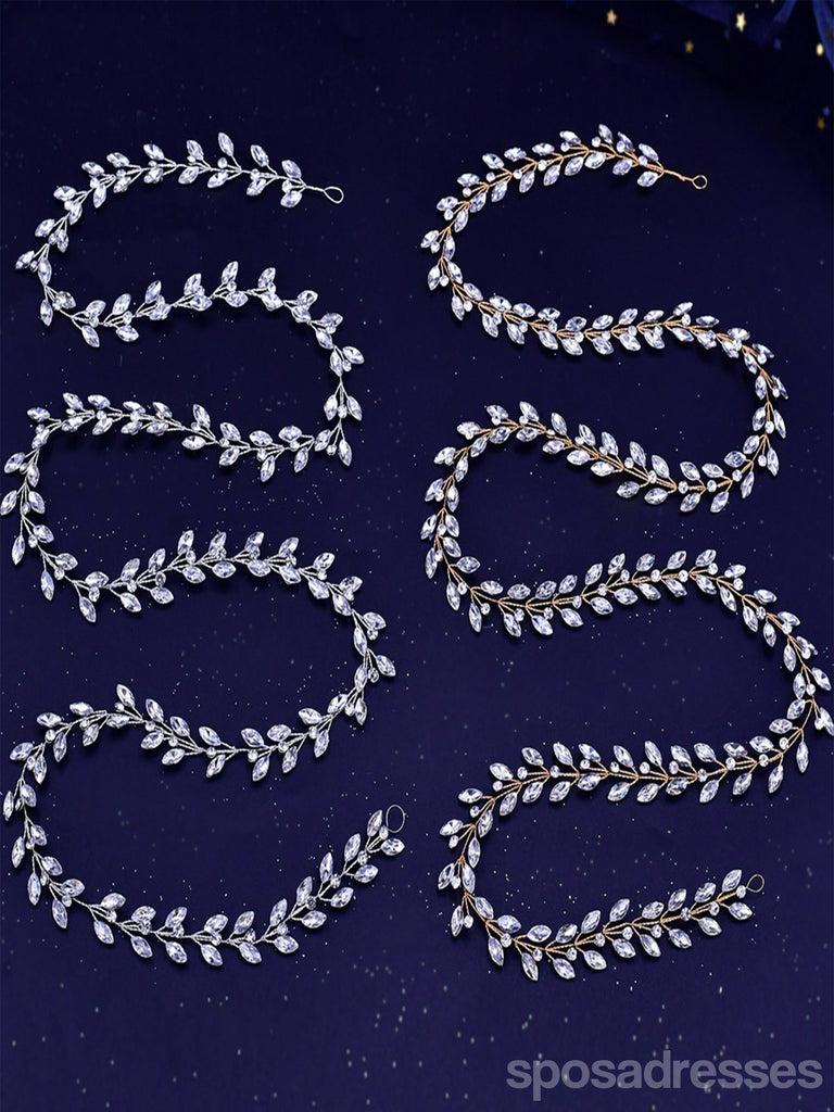 Sparkly Handmade Rhinestone Long Chain Judgment Headwear Extended Hair Band, HP394