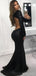 Mermaid Long Sleeves Sequin Long Prom Dresses, Sweet 16 Prom Dresses, 12386