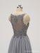 Lace Straps Grey Chiffon Short Cheap Homecoming Dresses Online, CM814