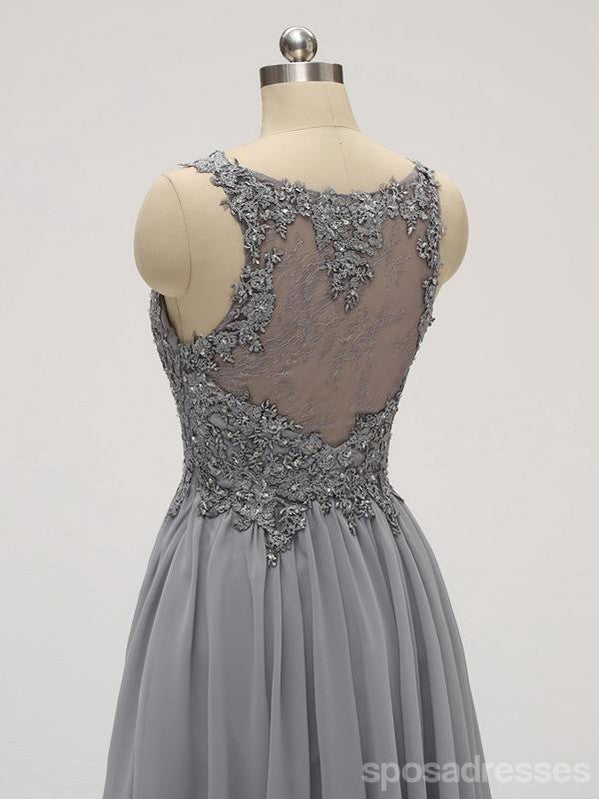 Lace Straps Grey Chiffon Short Cheap Homecoming Dresses Online, CM814