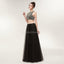 Two Pieces Black Tulle Evening Prom Dresses, Evening Party Prom Dresses, 12023