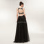 Two Pieces Black Tulle Evening Prom Dresses, Evening Party Prom Dresses, 12023