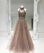 Sexy Two Pieces Heavily Beaded Long Evening Prom Dresses, Popular Cheap Long 2018 Party Prom Dresses, 17246