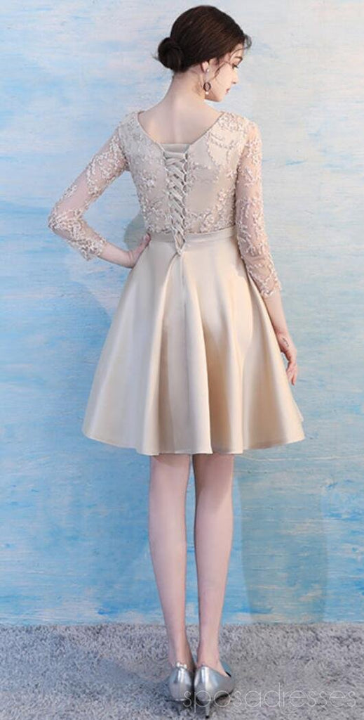 Mismatched Short Lace Cheap Custom Bridesmaid Dresses Online, WG501