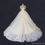 Off Shoulder Organza  A line Long Tail Wedding Dresses, Corset Custom Made Long Wedding Gown, Cheap Wedding Gowns, WD207