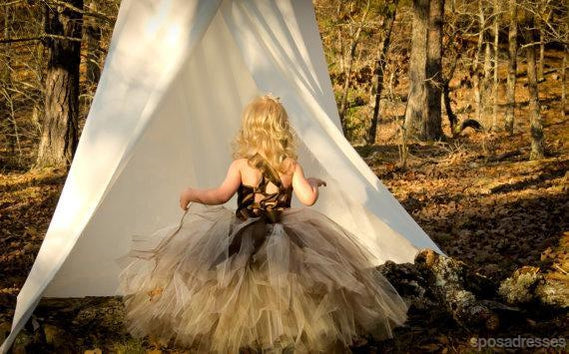 Lovely Satin Top Tulle Flower Girl Dresses, Cheap Lace Up Tutu Dresses, FG022