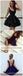 Cheap Short Simple V Neck Black Homecoming Dresses Online, CM531