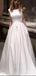 Scoop Simple Satin Elegant Cheap Wedding Dresses Online, Cheap Lace Bridal Dresses, WD465