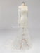 Long Sleeves Backless Lace Mermaid Wedding Dresses Online, Cheap Unique Bridal Dresses, WD585