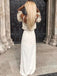 A-line Spaghetti Straps V Neck Long Prom Dresses, Sweet 16 Prom Dresses, 12461
