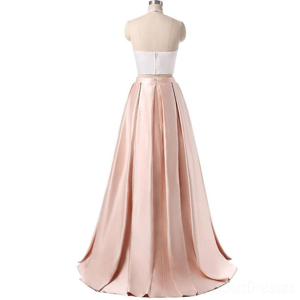 Simple Sexy Two Pieces Long Evening Prom Dresses, Popular Cheap Long 2018 Party Prom Dresses, 17244