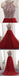 Dark Red Halter Chiffon Beaded A line Long Custom Evening Prom Dresses, 17416