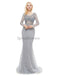 Long Sleeves Lace Beaded Mermaid Evening Prom Dresses, Evening Party Prom Dresses, 12045