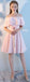 Blush Pink Short Mismatched Simple Cheap Bridesmaid Dresses Online, WG515