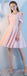 Blush Pink Cheap Mismatched Simple Short Bridesmaid Dresses Online, WG516