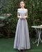 Grey Floor Length Mismatched Chiffon Cheap Bridesmaid Dresses Online, WG532