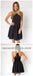 Simple Casual Short Cheap Black Homecoming Dresses 2018, CM524