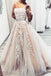 Strapless Grey Champagne Cheap Long Evening Prom Dresses, Evening Party Prom Dresses, 18633