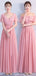 Mismatched Pink Chiffon Cheap Bridesmaid Dresses Online,WG755