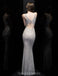 Sexy Mermaid V Neck Sequin Long Evening Prom Dresses, Evening Party Prom Dresses, 12321