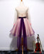 Long Sleeve Hand Made Flower Cute Homecoming Prom Dresses, Affordable Short Party Prom Dresses, Perfect Homecoming Dresses, CM322