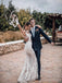 Long Sleeves Backless Lace Mermaid Wedding Dresses Online, Cheap Bridal Dresses, WD627