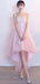 Lace High Low Sweetheart Pink Homecoming Dresses Online, Cheap Short Prom Dresses, CM792