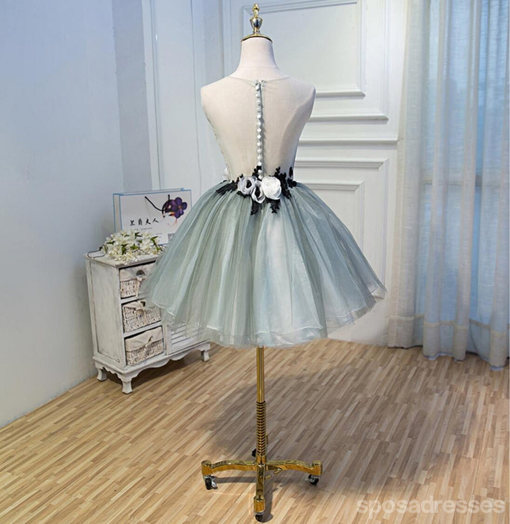 Green Sexy See Through Homecoming Prom Dresses, Affordable Short Party Prom Sweet 16 Dresses, Perfect Homecoming Cocktail Dresses, CM348