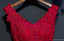 Two Straps Red Lace Heavily Beaded Homecoming Prom Dresses, Cheap Homecoming Dresses, CM265