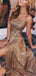 Sexy Side Slit Sequin Cheap Long Evening Prom Dresses, Evening Party Prom Dresses, 12310