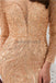 Long Sleeves Grey Heavily Beaded Mermaid Evening Prom Dresses, Evening Party Prom Dresses, 12097