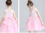 Ivory Round Neck Lace Tulle Flower Girl Dresses, Zip up Cute Little Girl Dresses, FG043