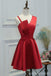 Elegant Simple Unique Red Short Cheap Homecoming Dresses Online, CM565