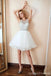 Off White Beading String Jewel Cheap Homecoming Dresses Online, Cheap Short Prom Dresses, CM761