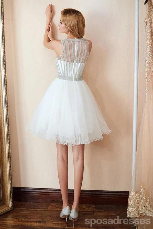 Off White Beading String Jewel Cheap Homecoming Dresses Online, Cheap Short Prom Dresses, CM761