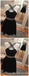 Sexy Backless Short Rhinestone Black Homecoming Dresses 2018, CM485