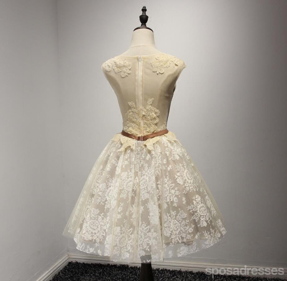 Lace Sexy See Through Homecoming Prom Dresses, Affordable Corset Back Short Party Prom Dresses, Perfect Homecoming Dresses, CM238