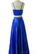 Simple Sexy Blue Two Pieces Cheap Long Evening Prom Dresses, Cheap Sweet 16 Dresses, 18375