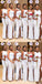 Mismatched Mermaid White Cheap Long Bridesmaid Dresses,WG1352